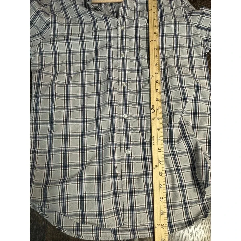 Banana Republic Luxe Poplin Grant Slim LONG SLEEVE SHIRT sz M men Preppy 190‎
